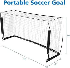 But de football portable SG01B, cadre en acier et filet en polyester, équipement d'entraînement extérieur, <span class=keywords><strong>prix</strong></span> bas, fabriqué en Chine - Product Image 3