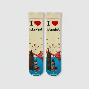 Chaussettes colorées à motif Istanbul, respirantes, en spandex tricoté, nouveau design, logo léger, taille unique pour l'hiver et l'usage quotidien - Product Image 2