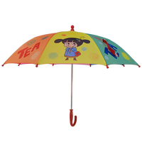 Parapluie personnalisé pour enfants, ouverture manuelle, non pliable, avec poignée anti-pincement et bords arrondis, pour garçons et filles de maternelle