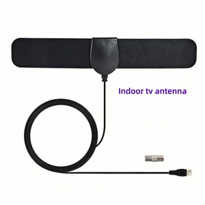 <span class=keywords><strong>Antenne</strong></span> TV numérique HD intérieure avec support mural, fréquence VHF/UHF, câble en plastique de 3 m, prend en charge la 4K - Product Image 1