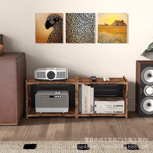 Caja de almacenamiento de madera para router con gestión de cables, organizador de escritorio para módem WiFi, regleta de alimentación y soporte para proyector - Product Image 4