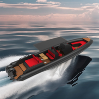 Yacht de luxe personnalisable Dragon Bay 28 pieds à coque en V profond, bateau pneumatique en aluminium avec moteur hors-bord, certifié CE, garantie 3 ans