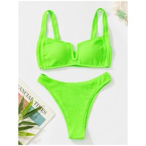 Bikini Sexy con Tirantes en V y Aros, Traje de Baño de Tela Especial para el Verano 2022, Traje de Baño para Mujer, Conjunto de Bikini Push-up, Traje de Baño Brasileño para Playa - Product Image 5