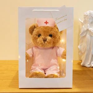 Oso de Peluche de Graduación, Muñeco Médico, <span class=keywords><strong>Osito</strong></span> Doctor, Regalo para <span class=keywords><strong>el</strong></span> Día de la Enfermera, con Logotipo Impreso, Juguete de Peluche de Algodón PP, Regalo de Graduación, 0-24 Meses - Product Image 3