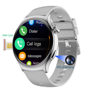 Montre connectée à écran rond, best-seller, avec carte SIM, caméra, suivi du sommeil, rappel d'appel - écran IPS, autonomie de 4 jours, étanche IP65 - Product Image 1