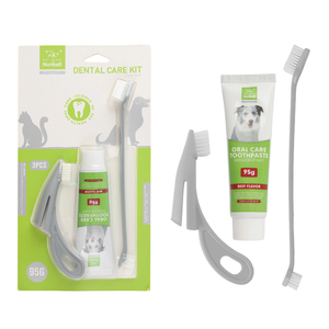 Nunbellpets מותאם אישית כלב מקצועי & חתול שיניים ערכת מברשת שיניים & משחת שיניים סט עשוי פוליאסטר & ניילון - Product Image 2
