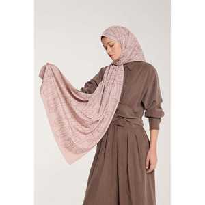 Pure Tone <b>Silk</b> <b>Scarf</b> Long Digital Printing Women Multi Functional Latte Nude - Product Image 2