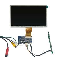 Panneau LCD TFT 7 "1024*600, 50 broches RGB, 500cd/m², Kit de module d'écran LCD industriel avec carte de commande de pilote, câbles de connexion