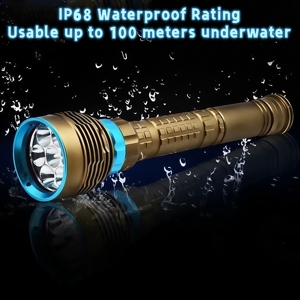 Công suất cao chất lượng cao Scuba Diving Đèn pin hợp kim nhôm L2 LED siêu sáng 7000 lumens dưới nước 100m lặn ngọn đuốc - Product Image 2