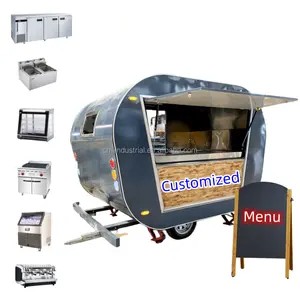 New Design Fashion Hot Dog Special Fast Food Truck Fully Equipped Machines Coffee Snack Mobile Ice Cream Trailer