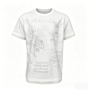 Camisetas Personalizadas 100% Algodón, Camiseta Casual Holgada de Moda con Manga Corta, Camiseta de Hombre con Serigrafía 100% Algodón - Product Image 1