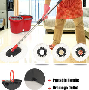 Set <span class=keywords><strong>Mop</strong></span> e Secchio per Pulizia Pavimenti con Manico Estensibile in Acciaio, Materiale in Tessuto, Cestello in Plastica, Utensile Domestico - Product Image 5
