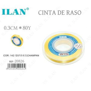 ริบบิ้นผ้าซาติน ILAN ขนาด 0.3 ซม. x 80 หลา สีสำหรับงานประดิษฐ์ - Product Image 1