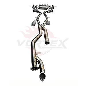 Système d'échappement Catback Vortex en acier inoxydable avec soupapes pour BMW G87 M2 3.0T, avec conduite à longueur égale et embouts quadruples noirs - Product Image 2