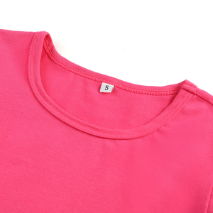 Camisetas Lisas de Poliéster 100%, Ropa para Impresión por Sublimación, Camisetas de Verano Personalizadas con Mangas con Volantes para Niñas - Product Image 5