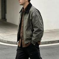 Blouson bomber vintage tendance en polyester personnalisé, veste streetwear d'hiver sur mesure