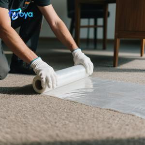 Tijdelijke Pe Tapijt Hoes 60Cm Zelfklevende Heldere Anti-Spill Geurloze Aangepaste Bestellingen Snelle Verwijdering Snelle Productie - Product Image 3