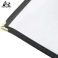 Protège-coins argent et or, pochette 4 pages, format A4, pour menus de restaurant (hôtels et restaurants)