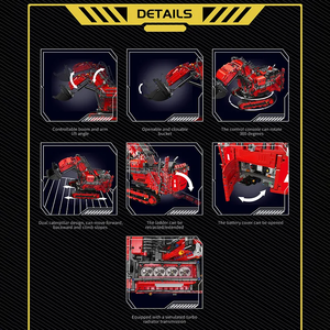 Mould King 17070/17071 Technical Car Building Block Remote Control R9800 Excavator <strong>Model</strong> Assembly Truck Brick Kid Christmas Gift - Product Image 2