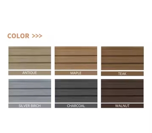 Clôture d'intimité moderne en bois composite imperméable à l'eau, panneau de clôture décoratif avec poteau en <span class=keywords><strong>aluminium</strong></span> - Product Image 2