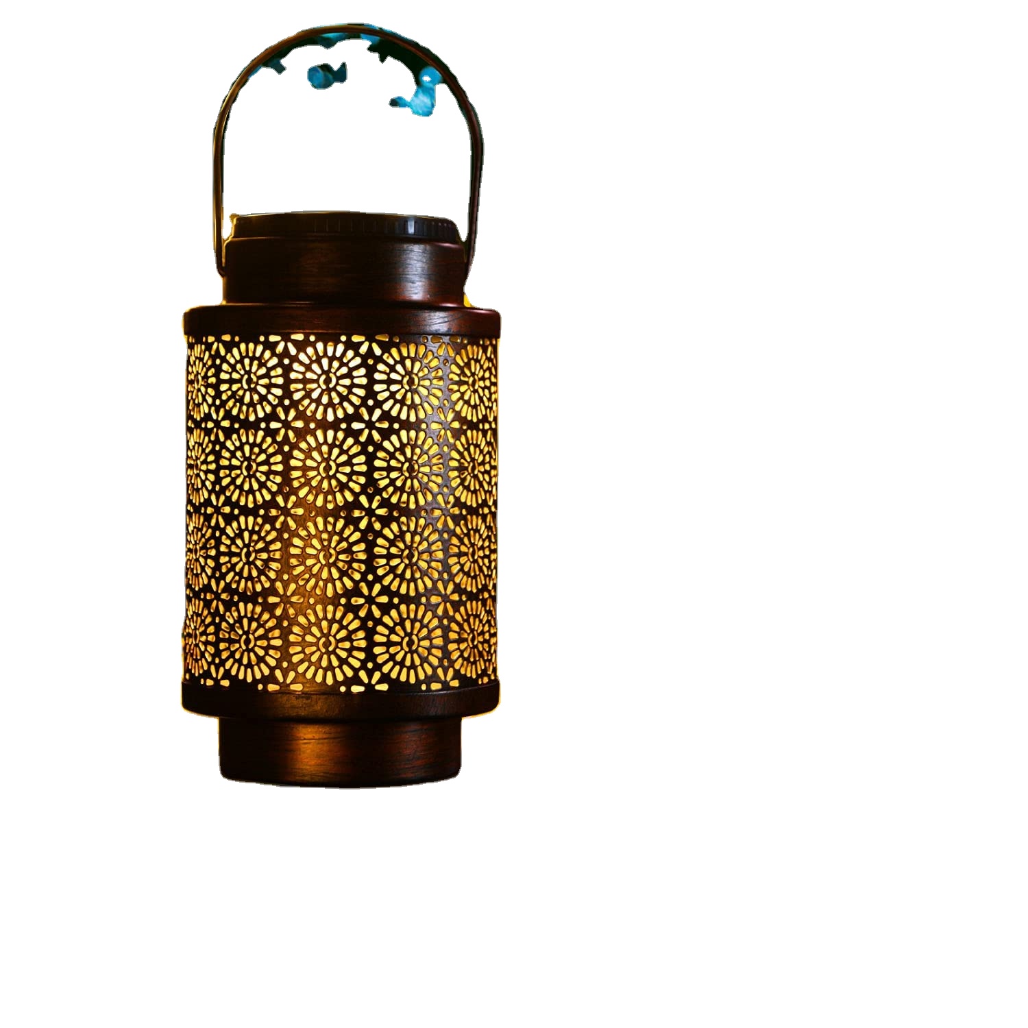 Металлический Солнечный фонарь с цветочным дизайном, уличный Водонепроницаемый светодиодный подвесной светильник для украшения сада, внутреннего двора