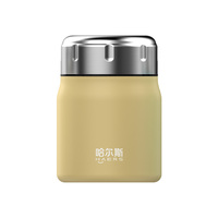 HAERS MINI Pot alimentaire thermique portable Bouteille à vide en acier inoxydable Bouteille d'eau de voyage isolée Bouteille thermos mignonne