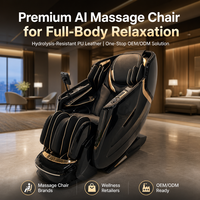 Fauteuil de massage 3D à commande vocale par IA avancée avec rail SL de 135 cm et fonction zéro gravité pour un massage shiatsu complet du corps à domicile