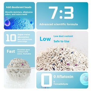 Kostenlose Probe Katzenstreu Leicht zu Reinigen Staubfreie Katzenstreu 2-in-1 Gemischte Premium-Bentonit-Tofu-Katzenstreu Staubarme Katzenstreu - Product Image 3