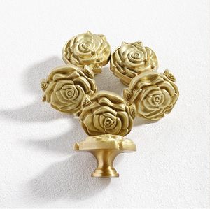 WJXFHTD PCS Perillas para gabinetes en oro cepillado, perillas para gabinetes en latón cepillado, adecuadas para todo tipo de cajones y gabinetes de zapatos - Product Image 5