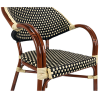 Chaise de jardin en rotin et aluminium au design moderne, résistante aux UV, pour restaurant, hôtel, usage extérieur