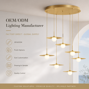 Lustre Nordique de Luxe en Métal et Verre, 7 Lumières, Style Moderne Minimaliste, pour Salon, Villa, Escalier, Hôtel, Lampe Décorative Artistique - Product Image 6