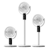Ventilateur de table électrique rechargeable avec veilleuse, cinq vitesses, en plastique, pour un confort domestique, alimenté par batterie, télécommande mécanique