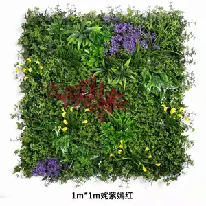 Latest External Artificial Grass Home Ivy Wall Plants Decor Cesped Fake Outdoor Garden and Indoor Vertical Wall 50cm X 50cm