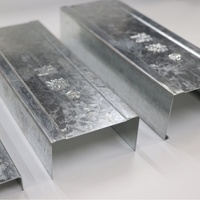 Profilé en U en acier galvanisé moderne Qingtai, longueur 2,5 m, épaisseur de fil 2,5 mm, installation facile, grande stabilité, pour plafond d'hôtel