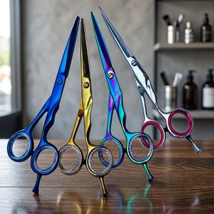 Tijeras de Barbero Profesionales ASAP para Diestros, Hojas Afiladas de Acero Inoxidable, Mango Largo, Tijeras de Salón Sostenibles - Product Image 1