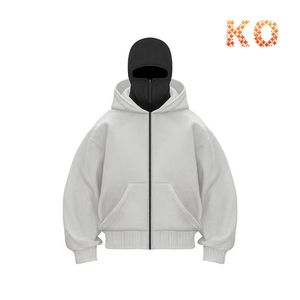 शरद ऋतु शीतकालीन डबल हुड स्वेटशर्ट लोकप्रिय ऊन-पंक्तिबद्ध बालकला जिप पुरुषों की महिला हुडी - Product Image 5