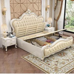 <span class=keywords><strong>Cama</strong></span> <span class=keywords><strong>Continental</strong></span> Blanca Personalizada de Estilo Princesa, <span class=keywords><strong>Cama</strong></span> Queen de 2.2 m, <span class=keywords><strong>Cama</strong></span> Doble Americana, Juego de Muebles para Dormitorio - Product Image 3