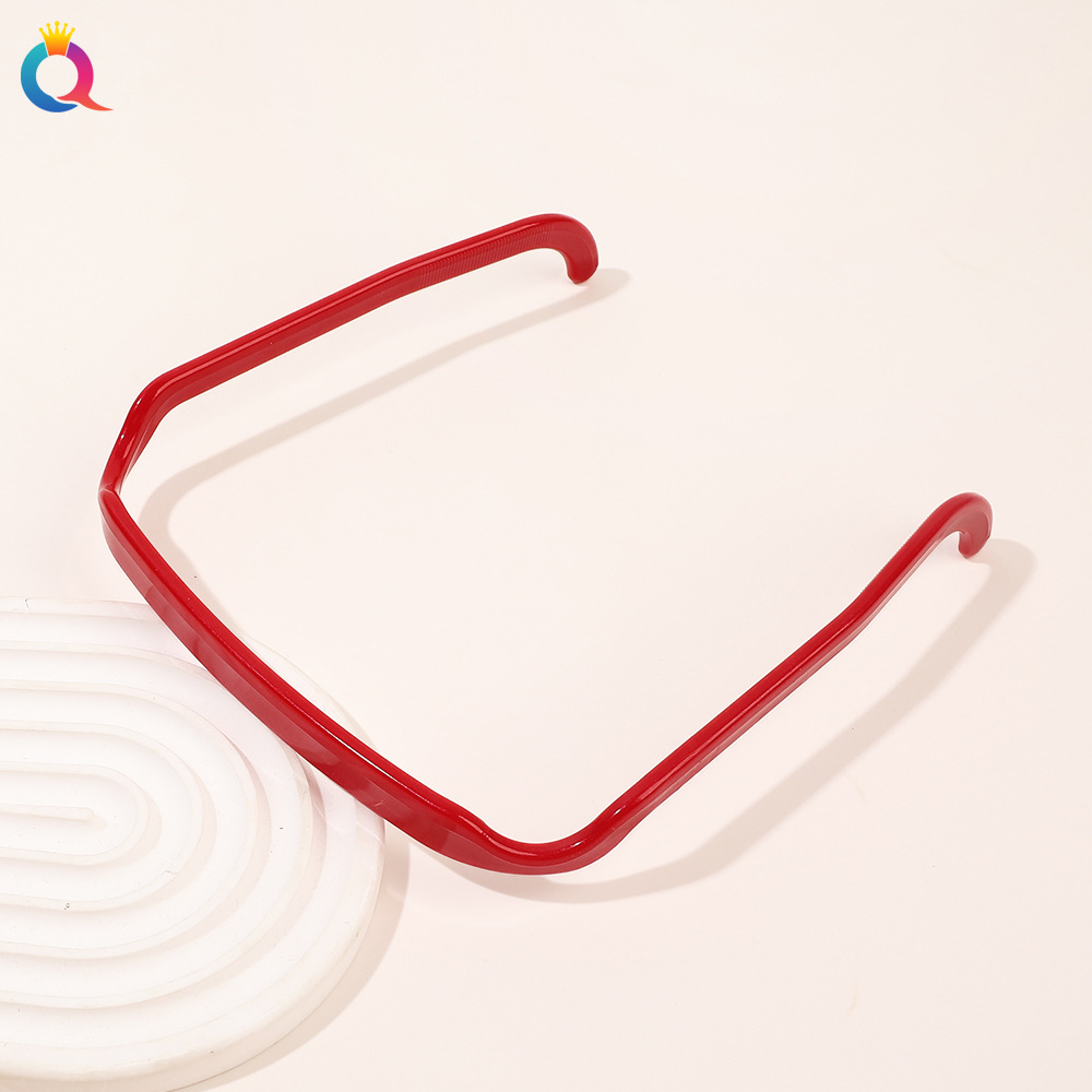 Square glasses headband-red