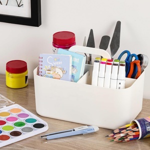Stackable đa năng nhựa lưu trữ <span class=keywords><strong>Organizer</strong></span> với xử lý cho thực phẩm bàn trang điểm ký túc xá lớp học nghệ thuật lưu trữ trong phòng ngủ văn phòng - Product Image 6