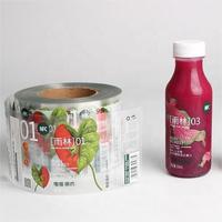 Étiquette personnalisée en usine, impression d'étiquettes autocollantes d'emballage de bouteilles de jus de fruits, étiquette transparente de logo de boisson