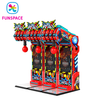 Funspaces Super Boxing Arcade Machine, 4 niveaux de défi, machine de jeu vidéo à monnayeur avec garantie d'un an