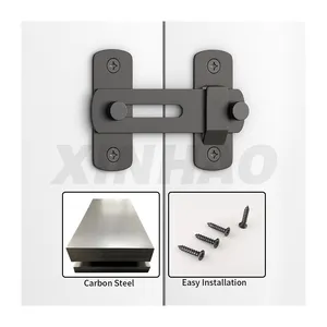 XINHAO Stainless Steel Black Door Latch Cabin Closet door lock Barn Door Latch