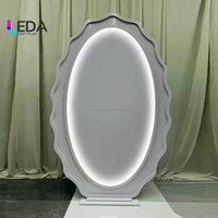 LEDA – Nouveaux panneaux décoratifs ovales blancs réglables en acrylique pour mariages, fêtes et événements – Décoration d'accueil