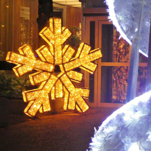 Large 3D LED Snowflake Motif Sculpture for Christmas Decoration - Product Image 1