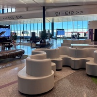 Chaise d'attente publique moderne de haute qualité en velours pour centre commercial, gare routière, hôpital, banque, aéroport