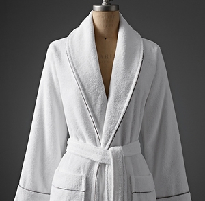 Albornoz de tela de felpa con logotipo de Hotel de 5 estrellas personalizado de alta calidad, <span class=keywords><strong>bata</strong></span> de baño de Spa de algodón 100% de lujo para hombres y mujeres - Product Image 2