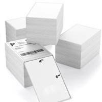 Étiquettes thermiques pliables 100x150mm, blanches, pliées en éventail, étiquettes thermiques d'expédition 4x6, 1 pile de 5000 autocollants pour colis d'expédition