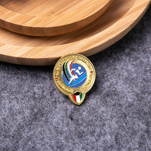 Badges en métal émaillé personnalisés, forme irrégulière, sans nickel, type boucle, badges en résine époxy personnalisés, cadeaux d'affaires - Product Image 3