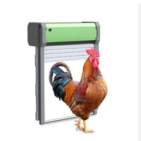 Ouvre-porte automatique de poulailler à énergie solaire avec minuterie, capteur de lumière, télécommande, conception étanche et anti-pincement