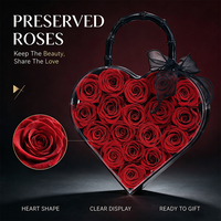 Décorations de mariage de luxe en gros : Boîte de roses éternelles préservées pour Noël et Thanksgiving